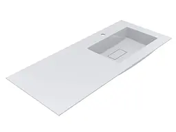 Умивальник Miraggio ERICA 1200 R (8813492) Miramarble, Глянцевий, Накладний/Врізний, Білий