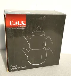 Двоярусний емальований чайник O.M.S. Collection 10800-Red (1/2 л) - мініатюра 5