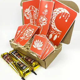 Набір хни з трафаретами для біо-тату №5 henna-set-05 - мініатюра 5