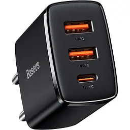 Зарядний пристрій Baseus Compact Quick Charger 2U+C 30W EU black (CCXJ-E01) - мініатюра 2