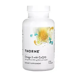 Витамин Thorne Research Омега-3 с коэнзимом Q10, Omega-3 with CoQ10, 90 гелевых капсул (THR-61603)