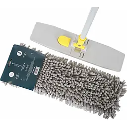 Швабра Eco Fabric з насадкою з мікрофібри 43 см ручка телескоп 78-122 см сіра (EF-4026-SR) - мініатюра 5
