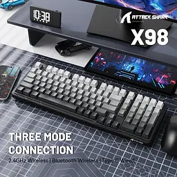 Ігрова механічна клавіатура ATTACK SHARK X98, Чорний - мініатюра 3
