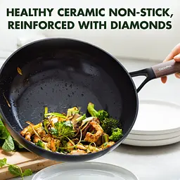 Сковорода-вок GreenPan Eco Smartshape Darkwood 28 см 3.6 л (CC006443-001) - мініатюра 8