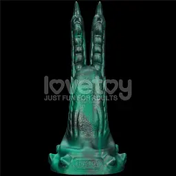 Вібратор Lovetoy Double-Claw Savage Charm 19.4 см зелений - мініатюра 7