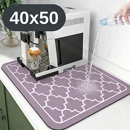 Антиковзаючий кухонний килимок 40×50 см — абсорбуючий для сушіння посуду та під кавоварку KT8001644