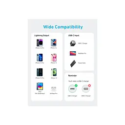 Дата кабель USB 2.0 AM to Lightning 1.8m 322 White Anker (A81B6H21) - мініатюра 3