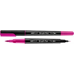 Маркер акварельний Santi Brush Pen SW-12 яскраво-рожевий двосторонній 6 шт. (391012)
