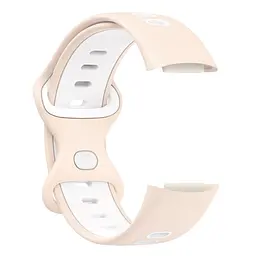 Силіконовий ремінець Primolux Sport для фітнес браслета Fitbit Charge 5/Charge 6 Pink White/розмір М - мініатюра 2