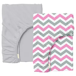 Набір простирадло на резинці 90х200 GREY / GREY ZIGZAG COSAS (4822052058473)