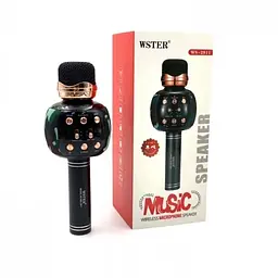 Бездротовий Bluetooth караоке мікрофон з динаміком 5 тембрів голосу USB AUX FM Wster WS-2911 камуфляжний - мініатюра 5