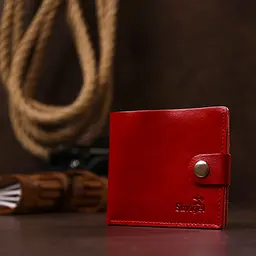 Жіноче невелике шкіряне портмоне Shvigel 16461 червоне - мініатюра 7