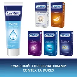Інтимний гель-змазка Contex Wave зволожуючий (лубрикант), 30 мл (8124789) - мініатюра 4