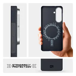 Чехол ArmorStandart BlackIcon Aramid Plain MagCase для Samsung S26 Plus Black (ARM90165) - мініатюра 7