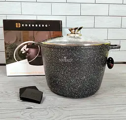 Глибока кастрюля Edenberg EB-1173 алюмінієва з мармуровим покриттям 14 л (Ø33,5 см)