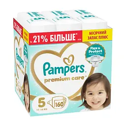 Підгузки Pampers Premium Care Розмір 5 (11-16 кг) 160 шт (8006530223799)