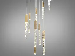 Люстра стельова LED Diasha 3001/16G, 35W, золото, 16 ламп, для кафе та офісу - мініатюра 3