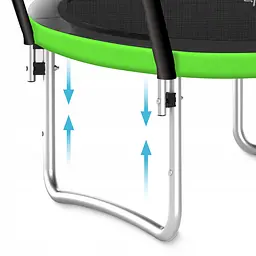 Батут із внутрішньою сіткою 4FIZJO PRO 16FT 496 см Black/Green (P-5907739319241) - мініатюра 8