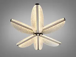 Елегантна стельова LED люстра Diasha 2407/6L CG хром 75W з пультом диммер 67 см 12–20 м2 - мініатюра 2