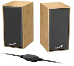 Колонки 2.0 Genius SP-HF180, Pine Wood, 6 Вт (2 x 3 Вт), 3.5 мм, МДФ, живлення від USB, керування ззаду - мініатюра 2