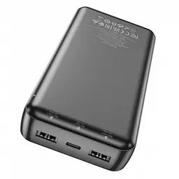 Зовнішній акумулятор Power bank HOCO J100A 20000 mAh Повербанк для телефона / Павербанк Чорний - мініатюра 2
