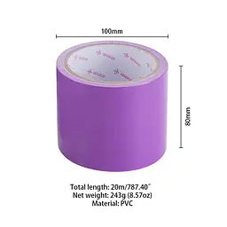 Скотч для бондажу LOCKINK SEVANDA Electrostatic Tape, фіолетова, 16 м - мініатюра 2