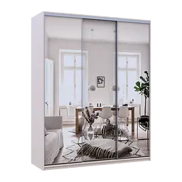 Шафа купе Doros Сіті Лайт Кашемір 3 Дзеркала 180х60х225 (80736374) - мініатюра 2