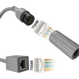 Комплект роз'ємів-конекторів Starlink GEN 2 SPX Plug to RJ45 адаптер  (18798) - мініатюра 3