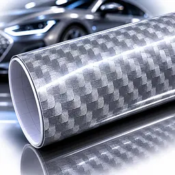 Автомобільна Плівка ПВХ 6D Карбон Світло сірий 1.52 Метра х 10 см 160 мікрон (CL-6DCF-04)