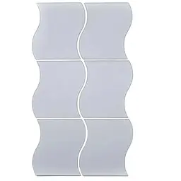 Дзеркальний декор Wall Sticker SW-00002510 акриловий самоклеючий 140х190 мм 6 шт. срібло