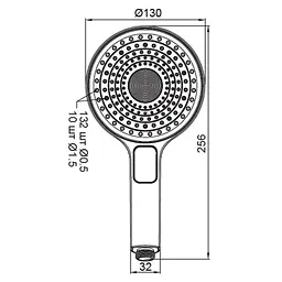 Ручний душ Koer 3 режими KP-0403-03 KR4995, Хром - мініатюра 2