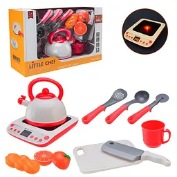 Ігровий набір кухонного начиння Little chef kitchen з плитою та муляжами продуктів (BC9004)