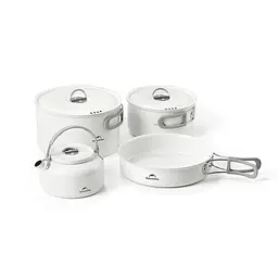 Чайник з керамічним антипригарним покриттям Naturehike CNK2450CF013 0.8л алюміній (Білий) - мініатюра 2