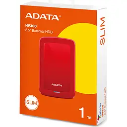 Зовнішній жорсткий диск Adata DashDrive Durable HV300 1TB Red [AHV300-1TU31-CRD] [118121] - мініатюра 6