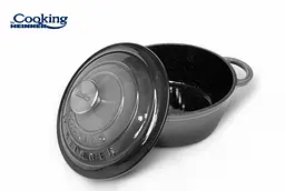 Каструля з кришкою Heinner Marble Grey чавунна емалірована сірий мармур (HR-ZVC-C22) - мініатюра 2
