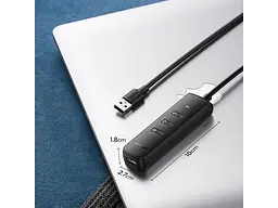 USB-хаб UGREEN CM416 USB 3.0 4-Port Hub 1m Black (80657) - мініатюра 4