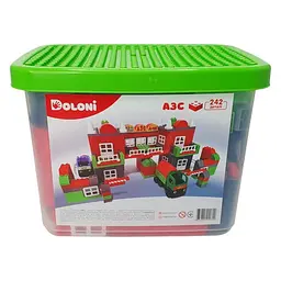 Конструктор Doloni Toys АЗС у пластиковому боксі 242 деталі (IC-187-C-596)