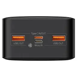 Портативный зарядний повербанк Baseus Bipow Digital Display 30000 mAh на 20 W LED-дисплей + кабель оригінал - мініатюра 4