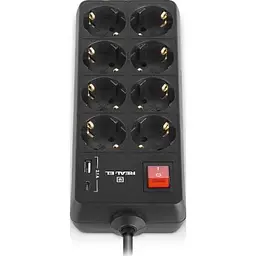 Мережевий фільтр живлення REAL-EL RS-PROTECT 805 3m, black (EL122300043) - мініатюра 6