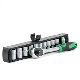 Набір торцевих головок INTERTOOL ET-6008, 10 шт, 1/4", з тріщоткою - мініатюра 2