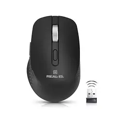 Миша бездротова RM-380W, Black, 2.4GHz/USB, оптична REAL-EL teh0028155 - мініатюра 2