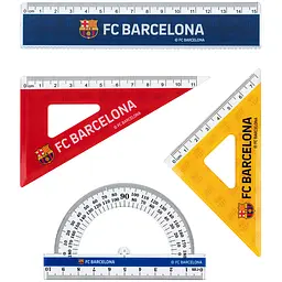 Набір Kite FC Barcelona лінійка 15 см, 2 косинця, транспортир (BC25-282) - мініатюра 2