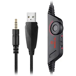 Ігрова гарнітура Real-EL GDX-7650 Black-Red (EL124100043) - мініатюра 4