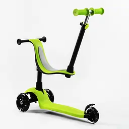 Самокат-велобіг 3 в 1 Best Scooter 31х12х55-69 см Зелений 000231636 - мініатюра 3