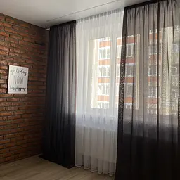 Штори з легкого льону шоколадного кольору на тасьмі 2шт. 150х270и ALBO pbe0052571 - мініатюра 7