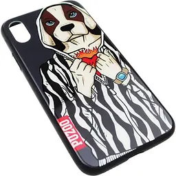 Чохол-накладка PUZOO Glass Printing with TPU Yuppie iPhone X Uncle Deng - мініатюра 3