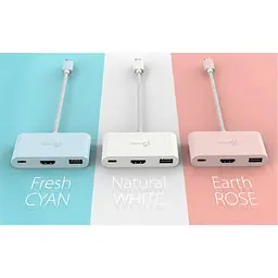 Багатопортовий мультиадаптер J5create JCA379ER-N, USB Type-C 3-в-1 рожевий - мініатюра 7