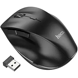 Миша бездротова HOCO GM24 Mystic six-button dual-mode BT та 2.4G чорна - мініатюра 3