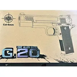 Страйкбольний пістолет Galaxy "Браунінг Browning HP" G20 метал чорний