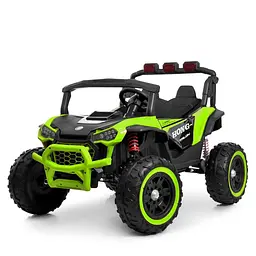 Детский электрический джип Bambi Racer 12V двухместный до 30 кг Зеленый (DE-169-E-965)